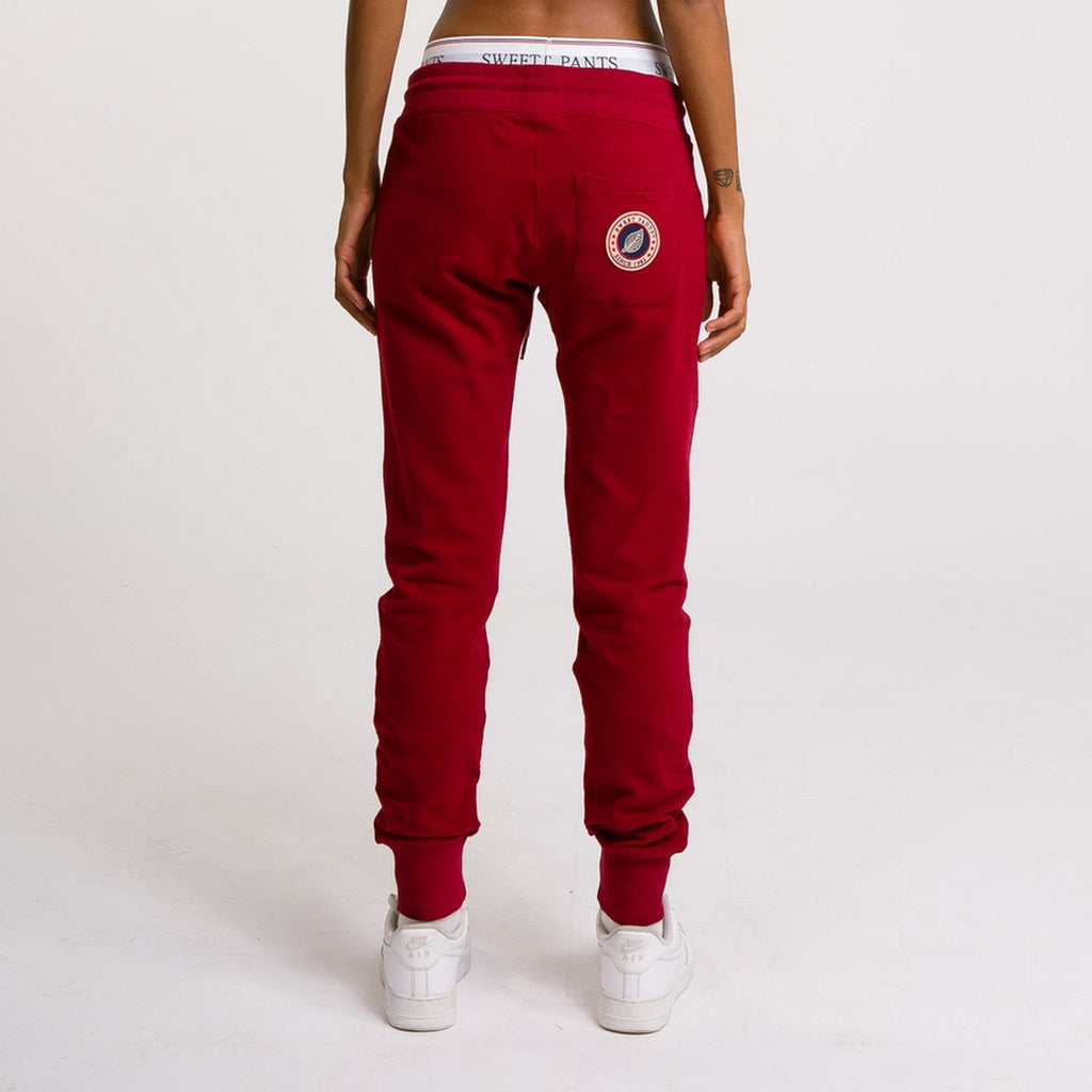 High Waist Trousers - Dark Blood - Women