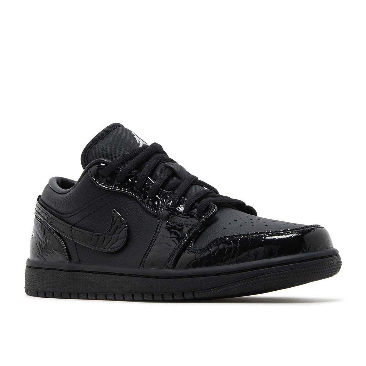 Air Jordan 1 Low Se Patent Elephant Black (W) - Black