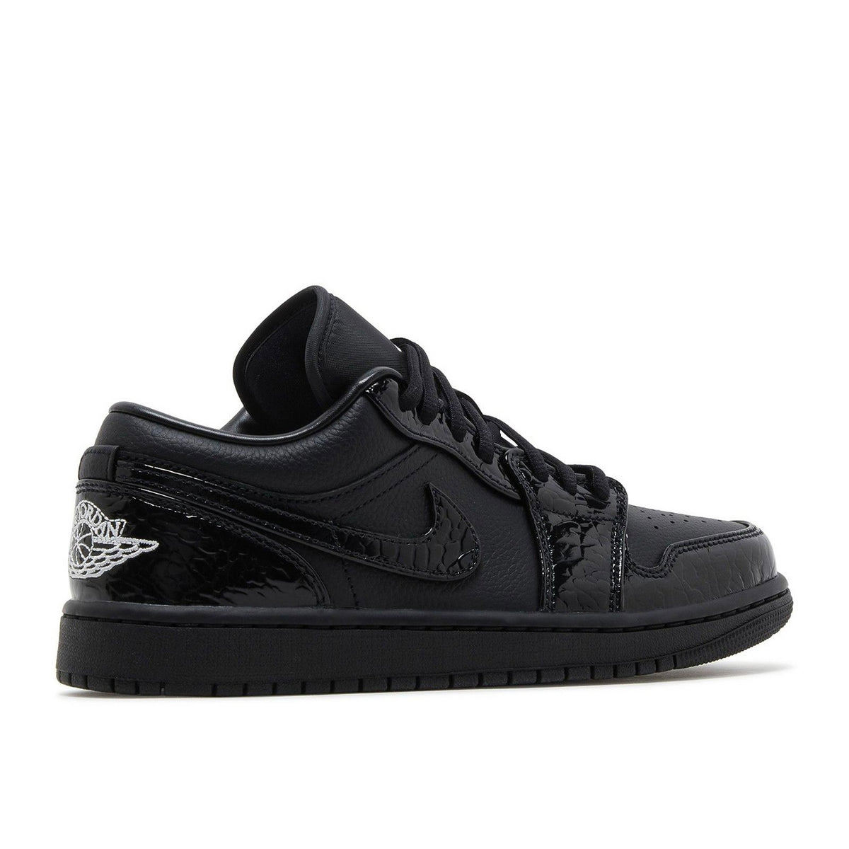 Air Jordan 1 Low Se Patent Elephant Black (W) - Black