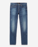 Vaqueros slim fit con lavado azul y cinco bolsillos - Hombre