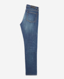 Vaqueros slim fit con lavado azul y cinco bolsillos - Hombre