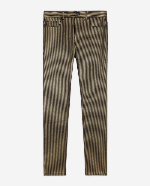 The Kooples - Pantalon Slim - Noir Et Doré - Homme