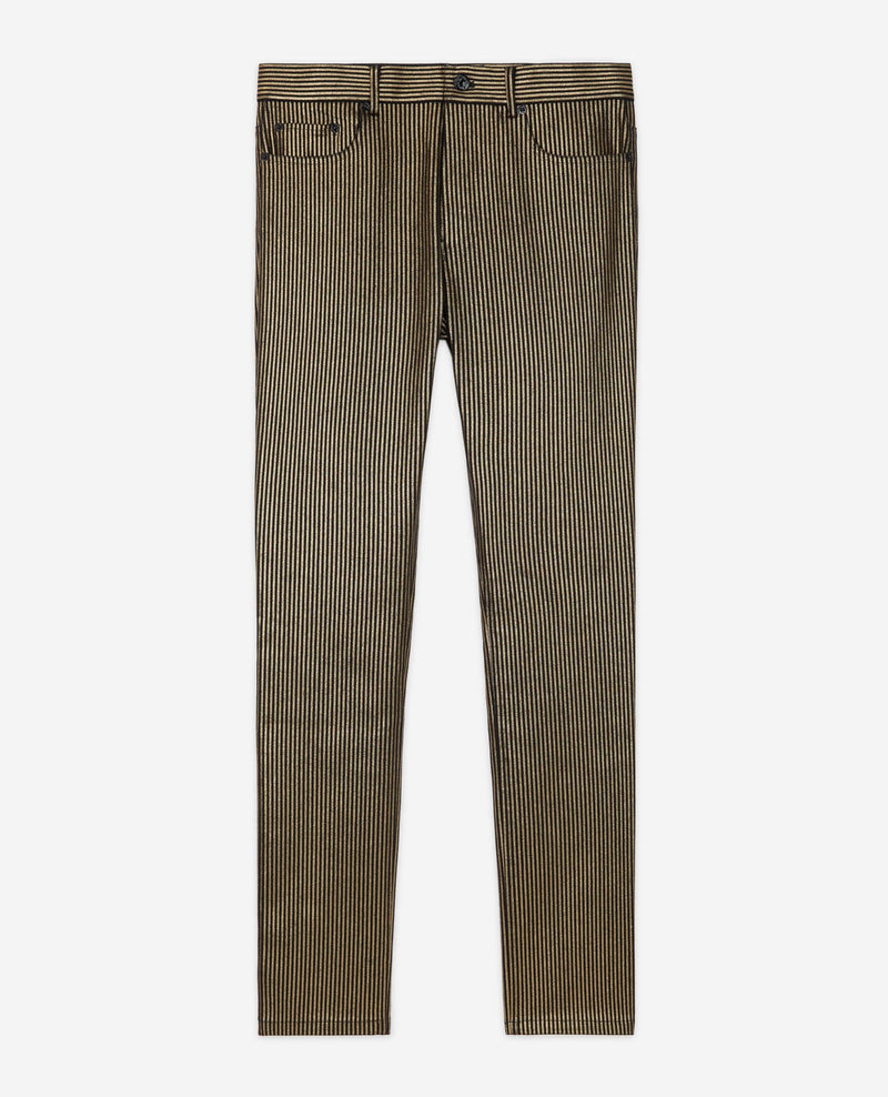 Slim Trousers - Black and Gold - Men