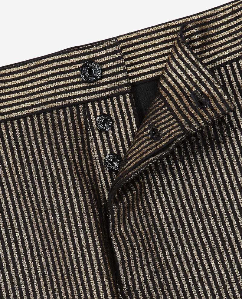 Slim Trousers - Black and Gold - Men