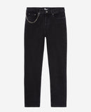 Vaqueros Slim Negros Con Cadena - Hombre