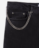 Vaqueros Slim Negros Con Cadena - Hombre