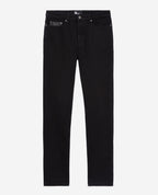 The Kooples - Men's Raw Black Jeans with Leather Ticket Pocket - Men
