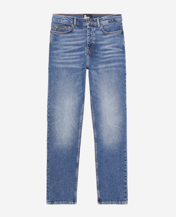The Kooples - Stretch Denim Slim Jeans with Zipped Ticket Pocket - Men