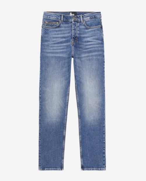 Jean Slim En Denim Stretch Poche Ticket Zipee - Homme