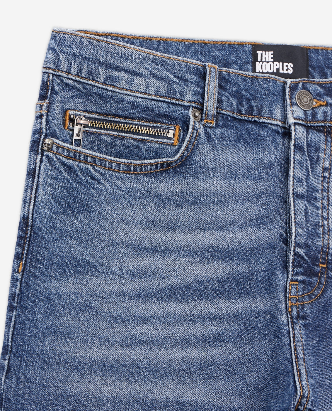 The Kooples - Stretch Denim Slim Jeans with Zipped Ticket Pocket - Men