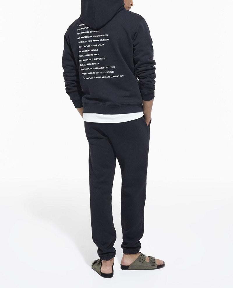 The Kooples - Jogging Noir Imprimé What Is - Homme