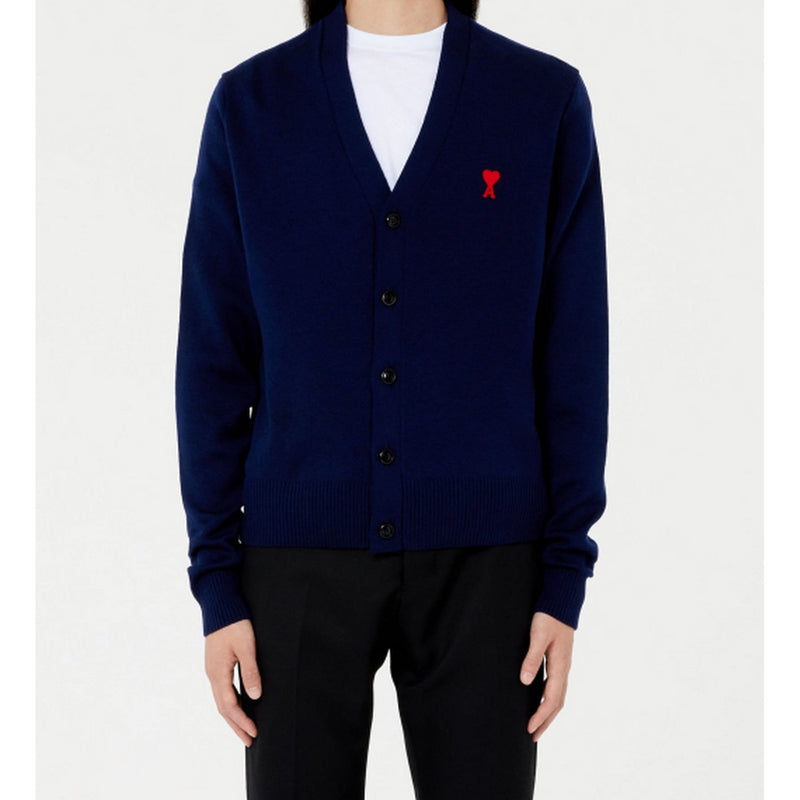 Ami Paris - Cardigan Adc Cardigan - Nautic Blue/491