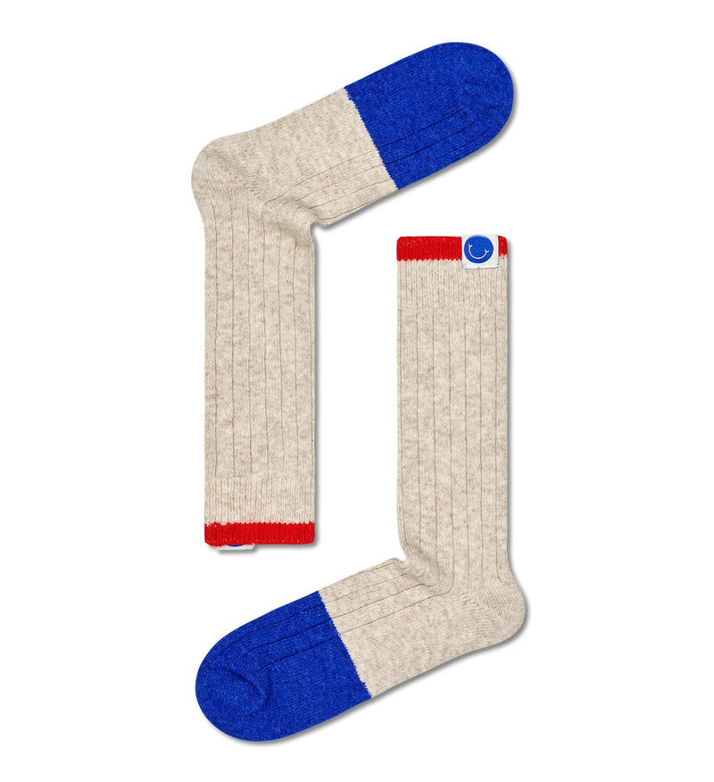 Thick Knit Block Socks - Mixed