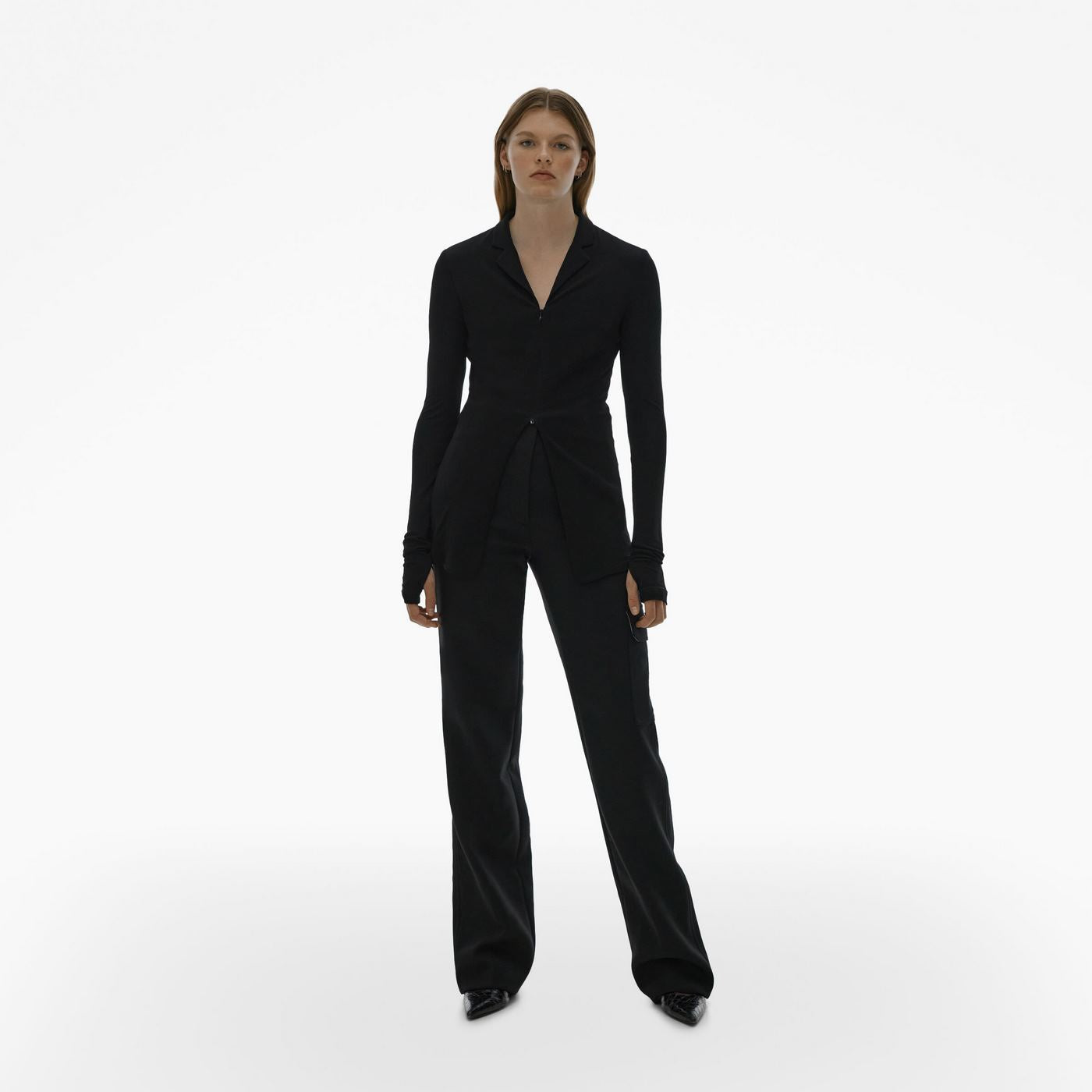 Blazer Top - Black - Women
