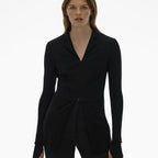Blazer Top - Black - Women