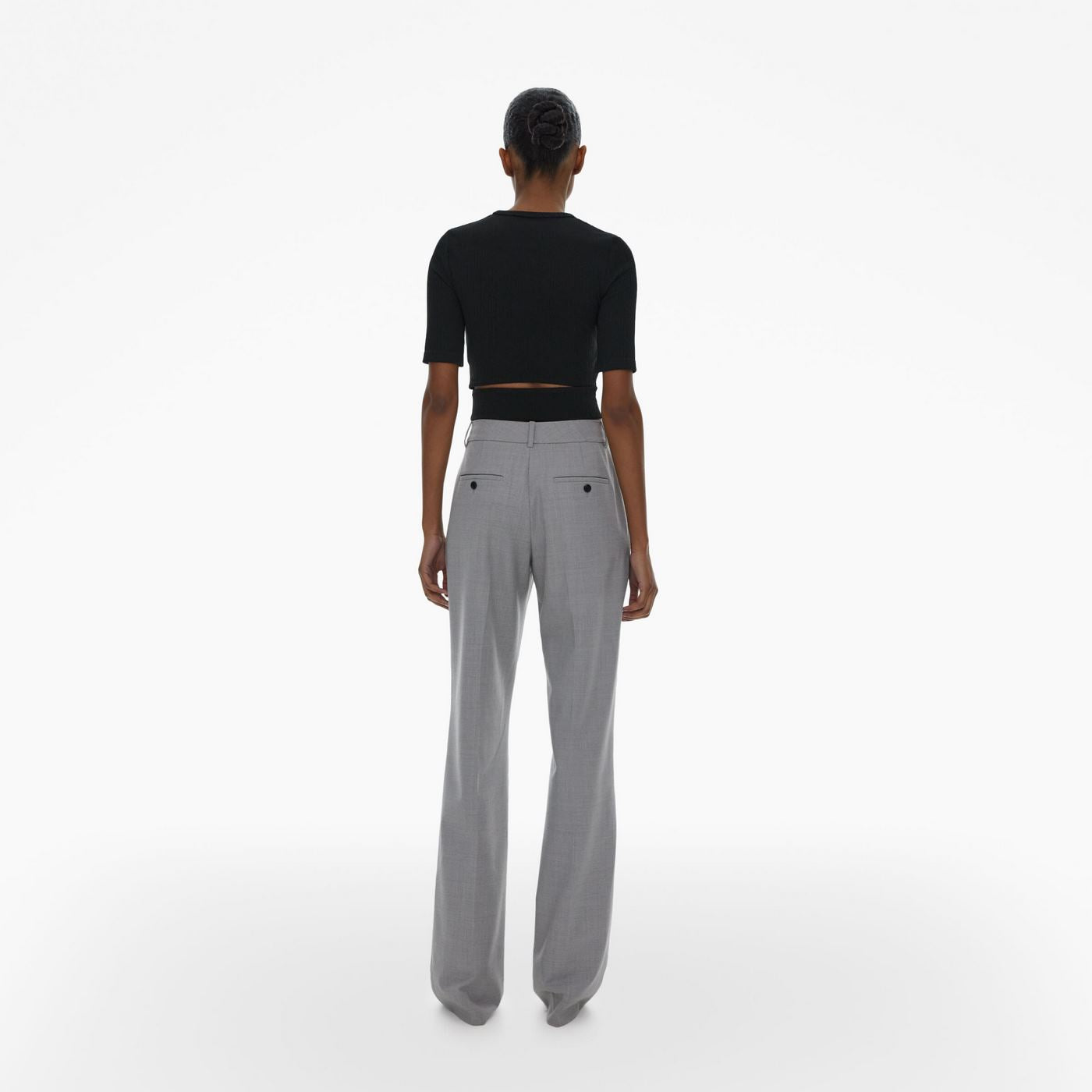 T-Shirt Crop - Noir - Femme