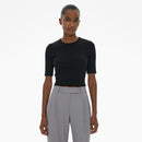 T-Shirt Crop - Noir - Femme