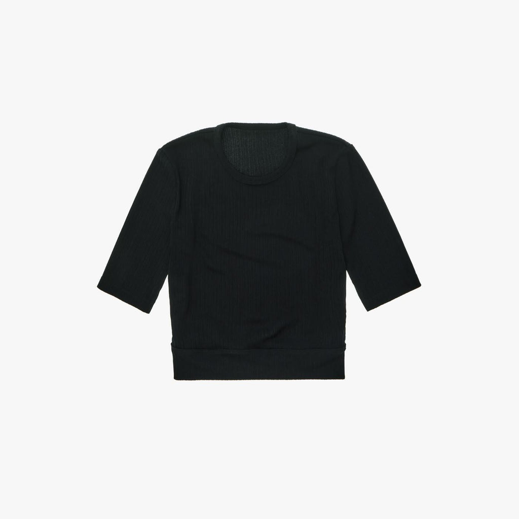 T-Shirt Crop - Noir - Femme