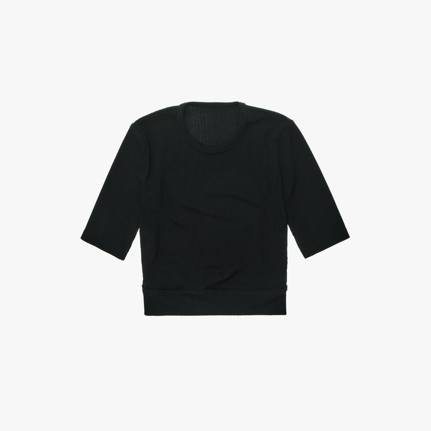 T-Shirt Crop - Noir - Femme
