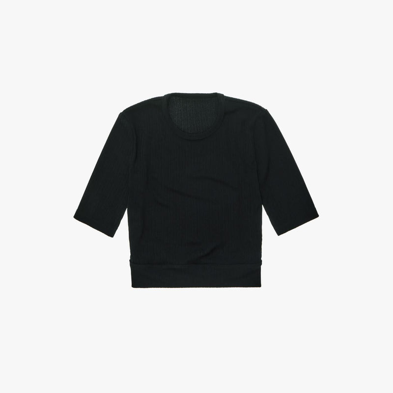 T-Shirt Crop - Noir - Femme