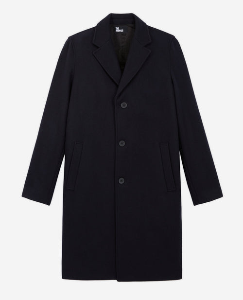 Manteau En Laine - Bleu Marine - Homme