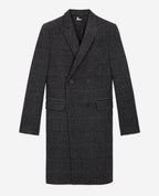 The Kooples - Manteau Long Croise Motif Chevrons - Homme