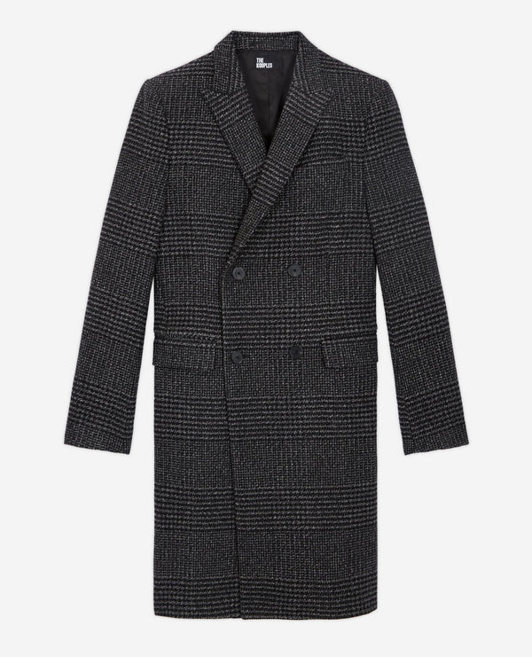 The Kooples - Dobbeltradet Lang Frakke med Sildebensmønster - Mænd