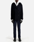 The Kooples - Pea Coat with Removable Fur Collar - Men