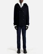 The Kooples - Pea Coat with Removable Fur Collar - Men
