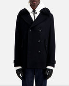 The Kooples - Pea Coat with Removable Fur Collar - Men