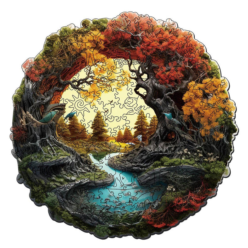 Puzzle En Bois Adulte - Rivière D'Automne