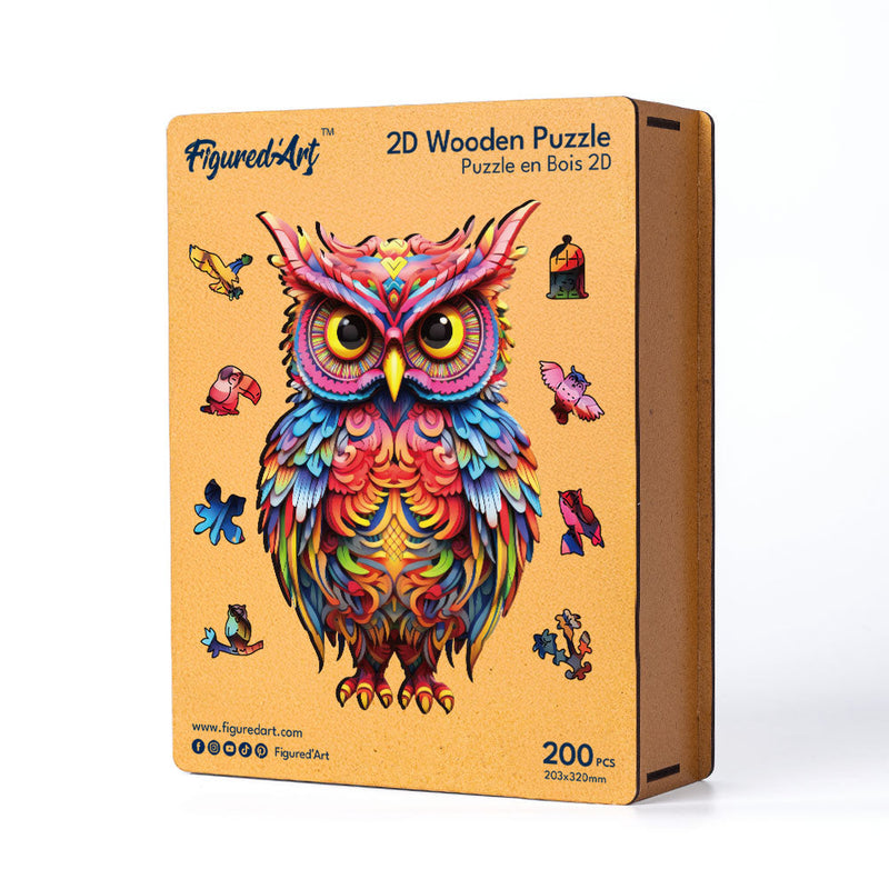 Puzzle En Bois Adulte - Chouette Radieuse