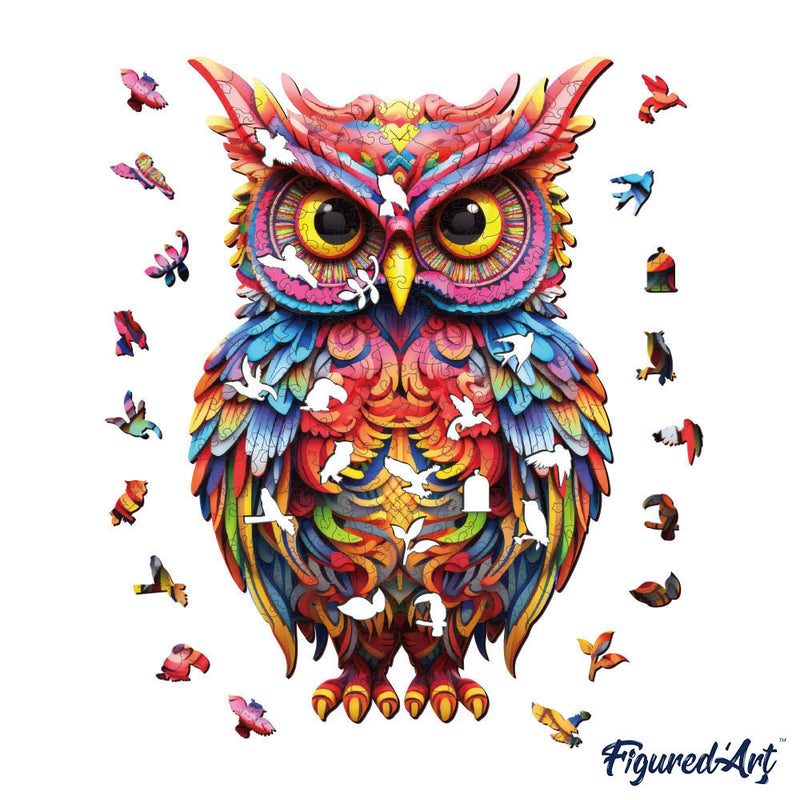 Puzzle En Bois Adulte - Chouette Radieuse