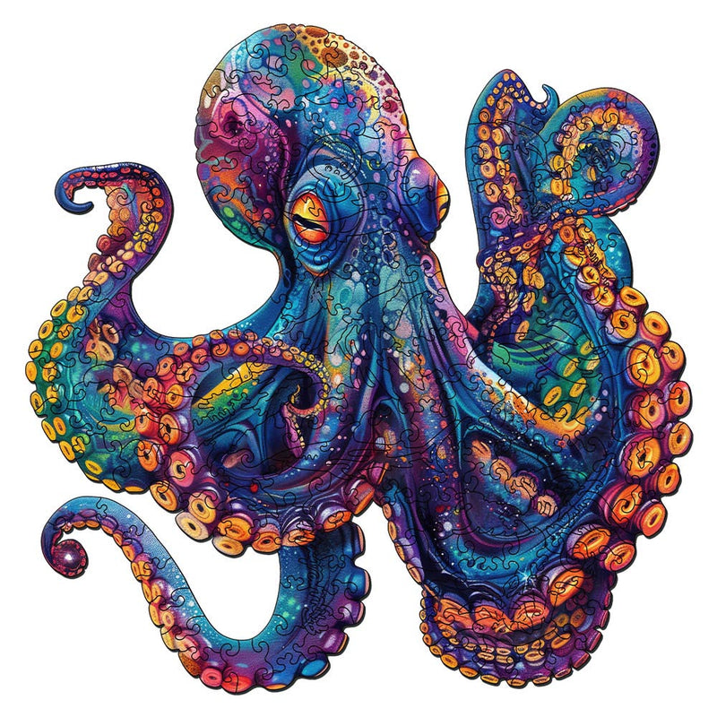 Puzzle En Bois Adulte - Poulpe Coloré
