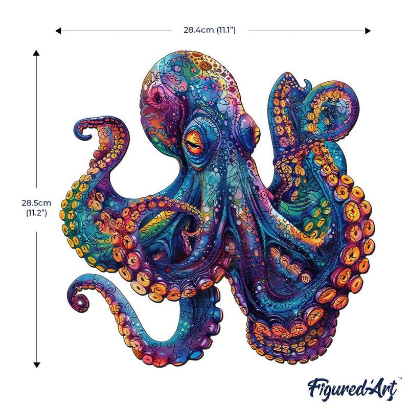 Puzzle En Bois Adulte - Poulpe Coloré