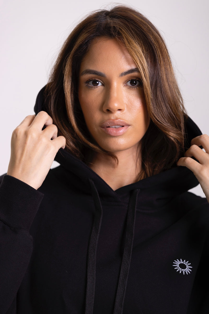 Sudadera con capucha Tara - Negra - Mujer