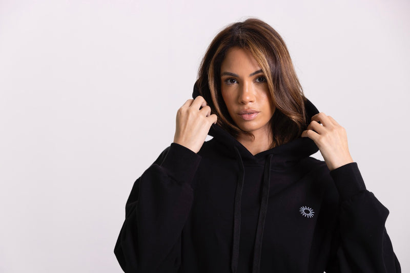 Sudadera con capucha Tara - Negra - Mujer