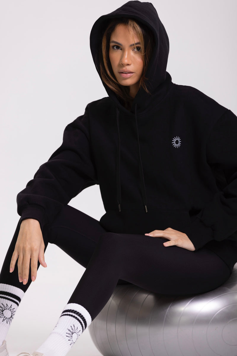 Sudadera con capucha Tara - Negra - Mujer