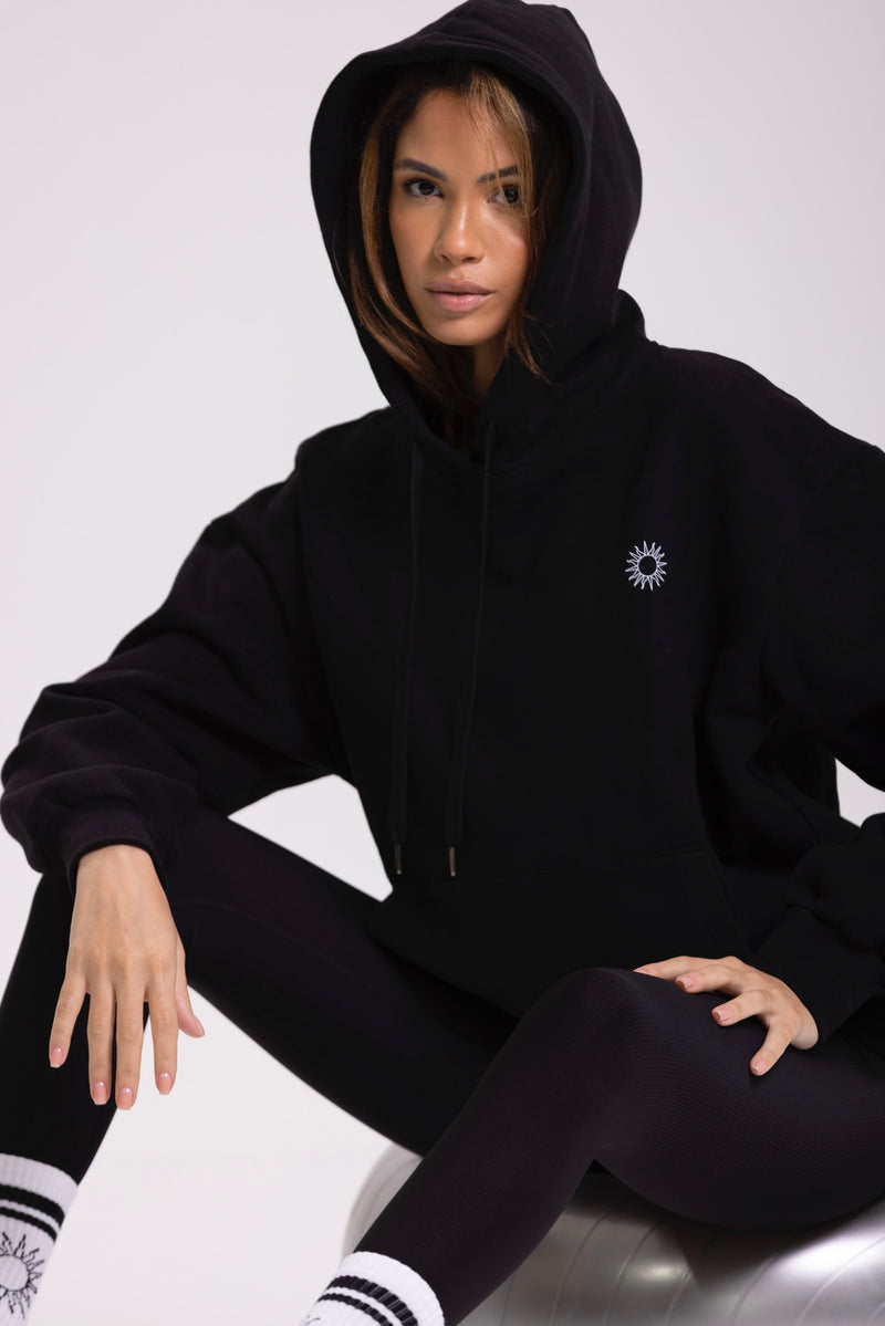 Sudadera con capucha Tara - Negra - Mujer