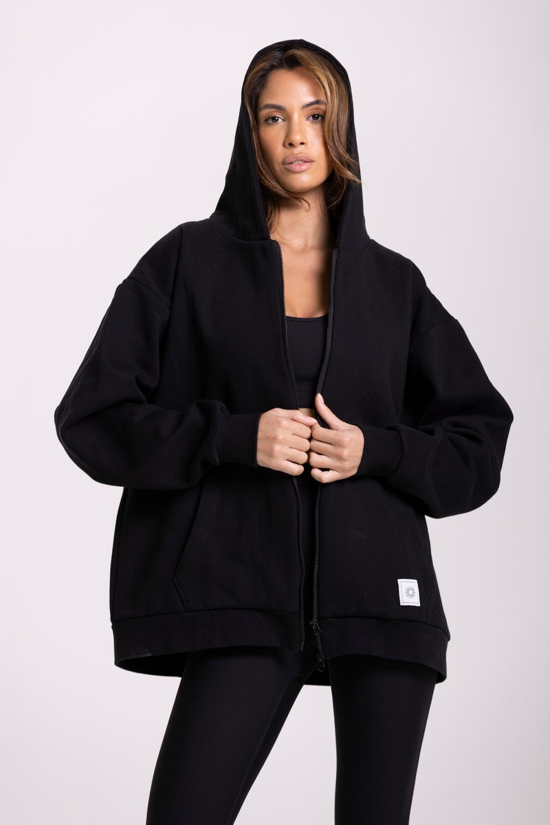 Sweat Capuche Flow - Noir