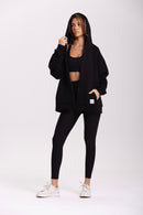 Sweat Capuche Flow - Noir - Femme