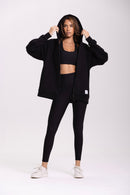 Sweat Capuche Flow - Noir - Femme