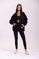 Sweat Capuche Flow - Noir - Femme