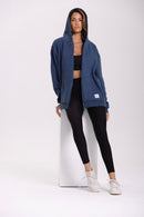 Sweat Capuche Flow - Bleu - Femme