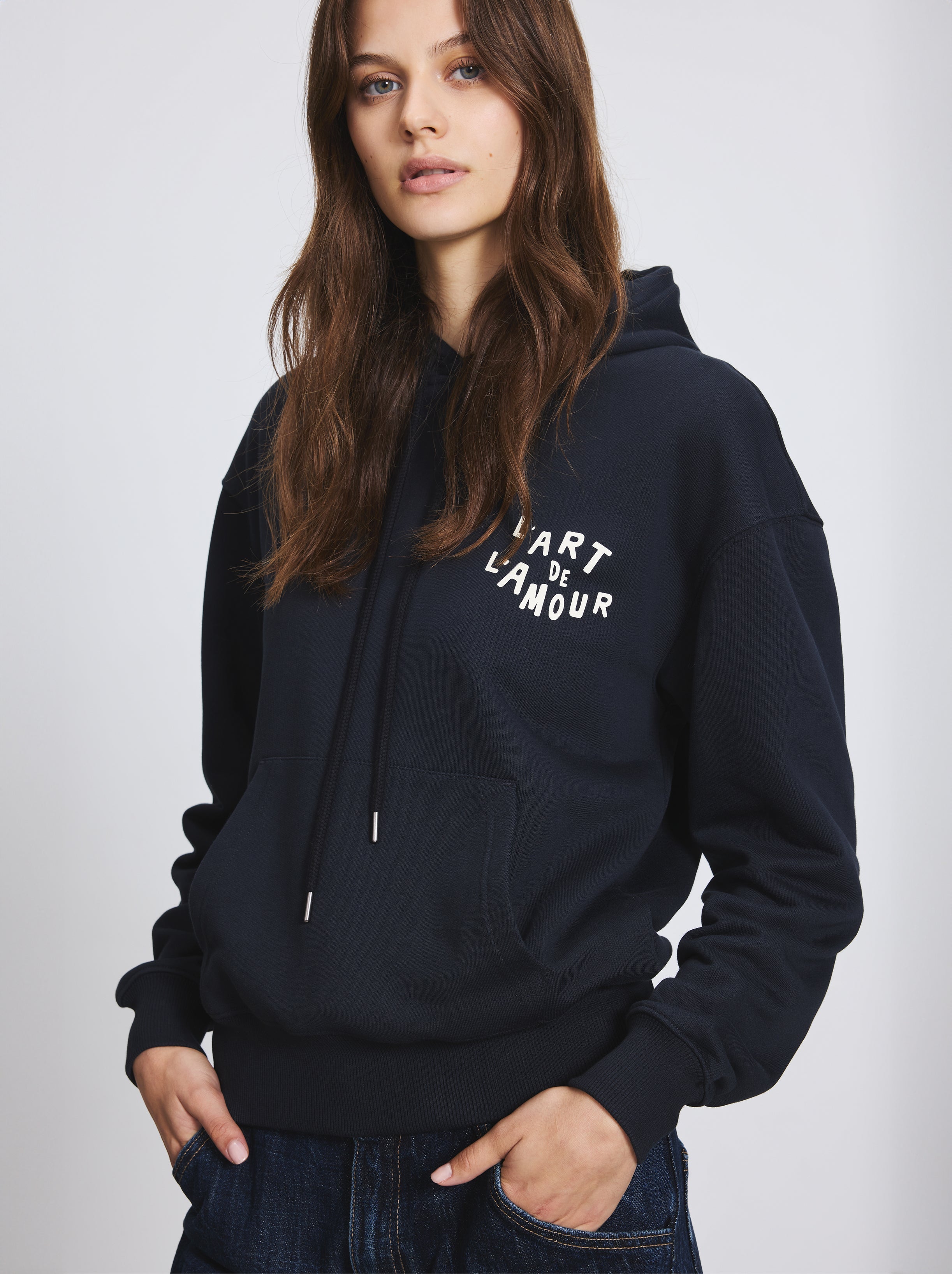 Unisex Hoodie The Love of Art Charcoal Black