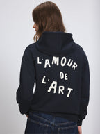 Unisex Hoodie The Love of Art Charcoal Black