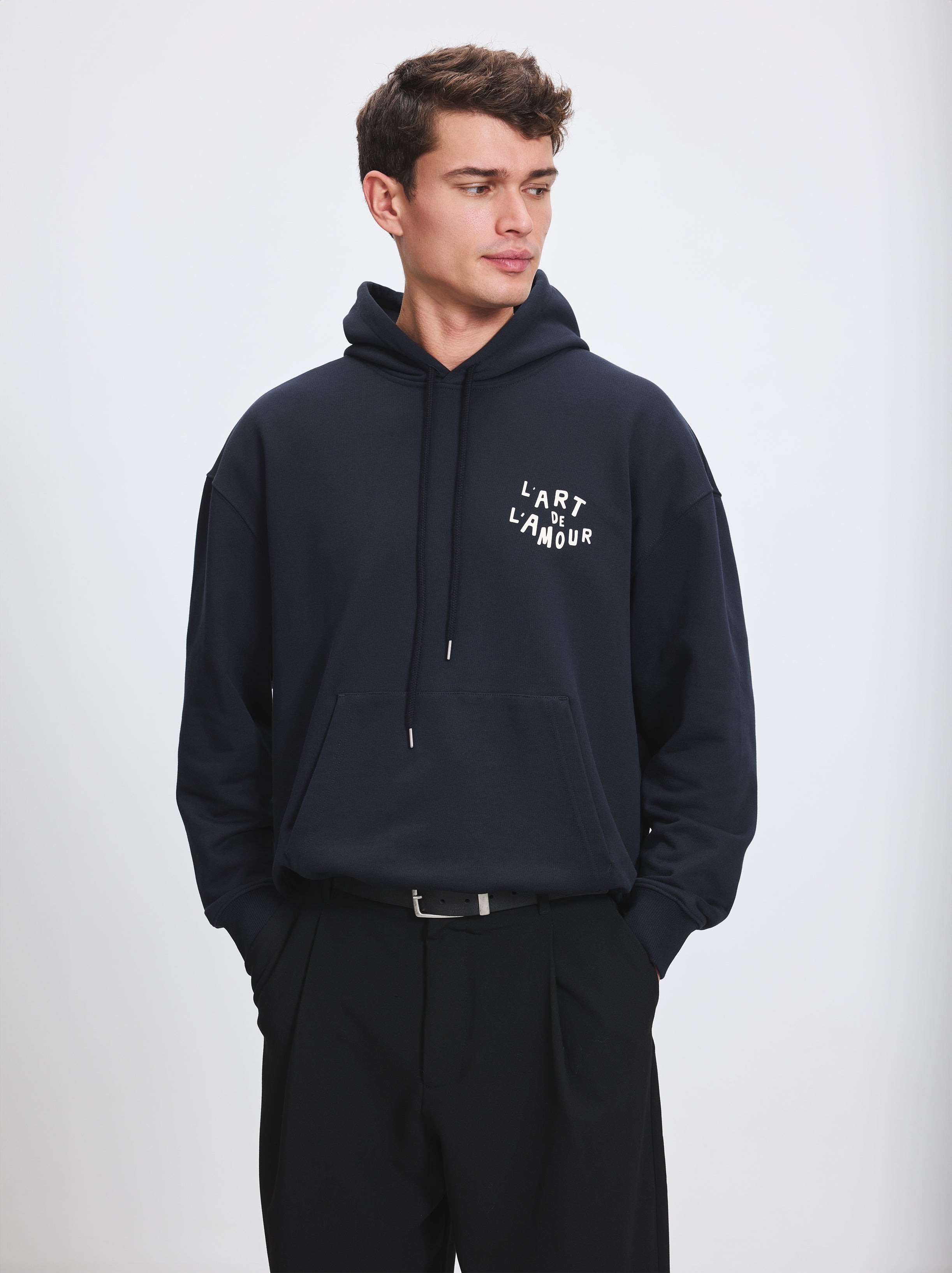 Unisex Hoodie The Love of Art Charcoal Black
