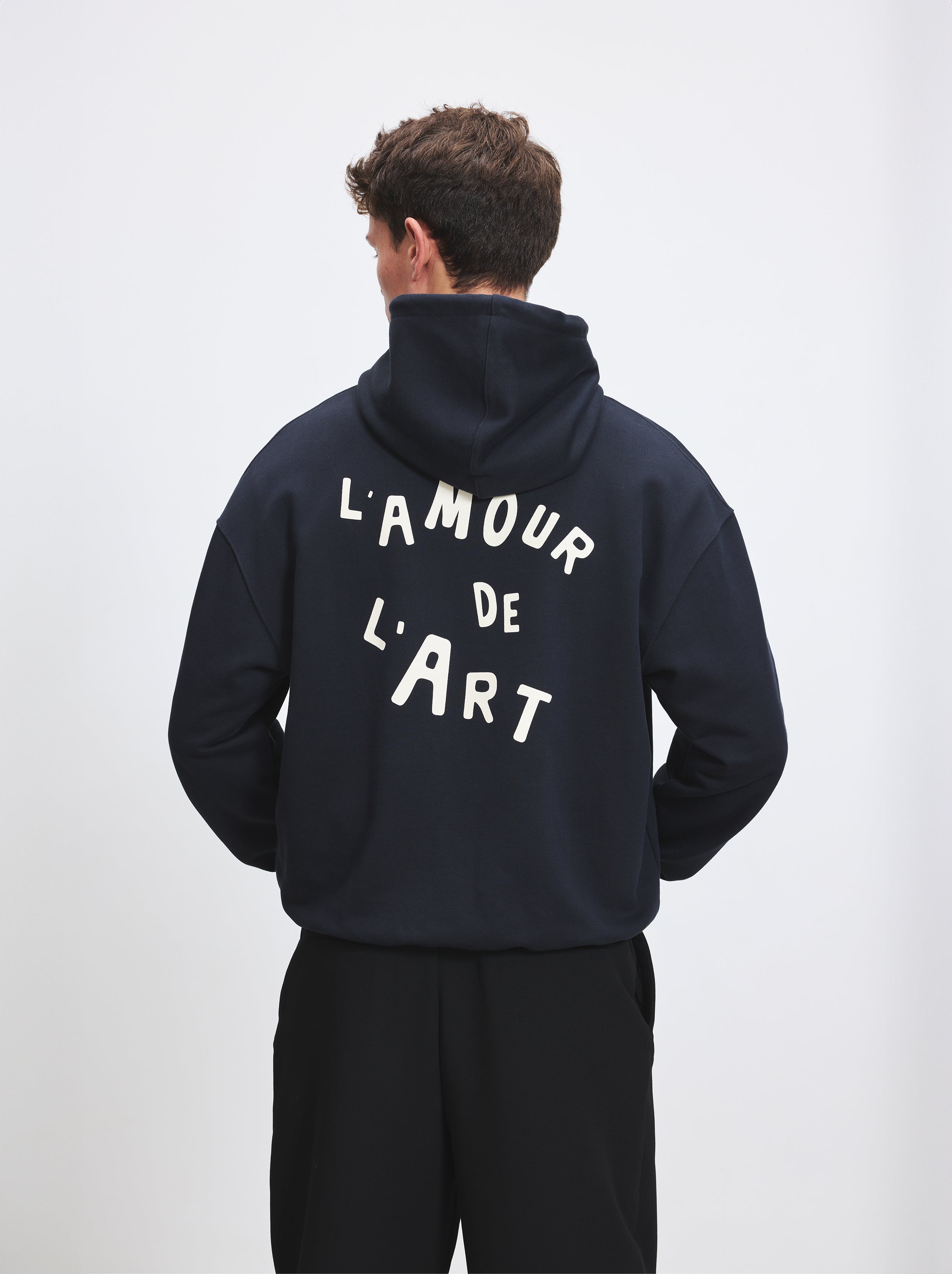 Unisex Hoodie The Love of Art Charcoal Black