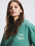 Sweat Capuche Unisexe L'Amour De L'Art Vert Givré