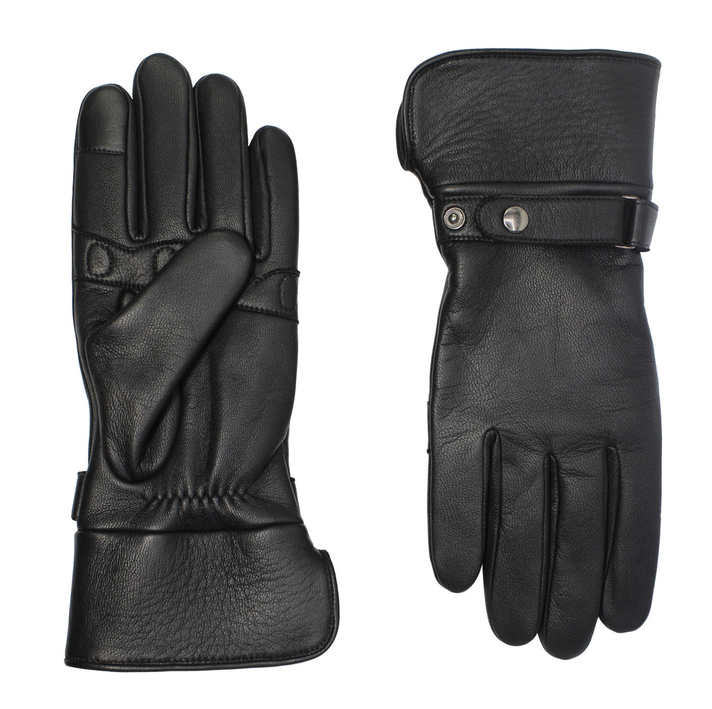 Hooper Gloves - Black Touchscreen - Alpaca Lining - Men
